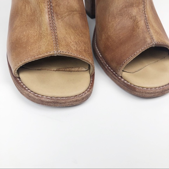 Bed Stu Onset Leather Peeptoe Booties - Picture 6 of 13